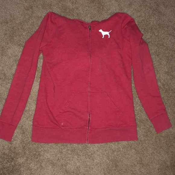 PINK Victoria's Secret Tops - Victoria Secret Pink Zip Up Hoodie